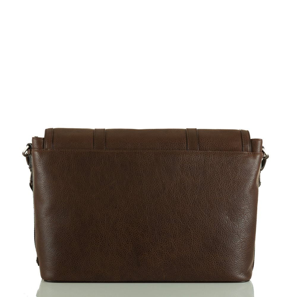 Brahmin | Men's Mason Messenger Cocoa Brown Manchester