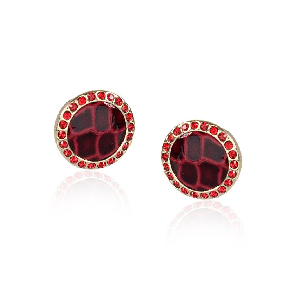 Brahmin | Women's Round Crystal Earrings Rose Fairhaven