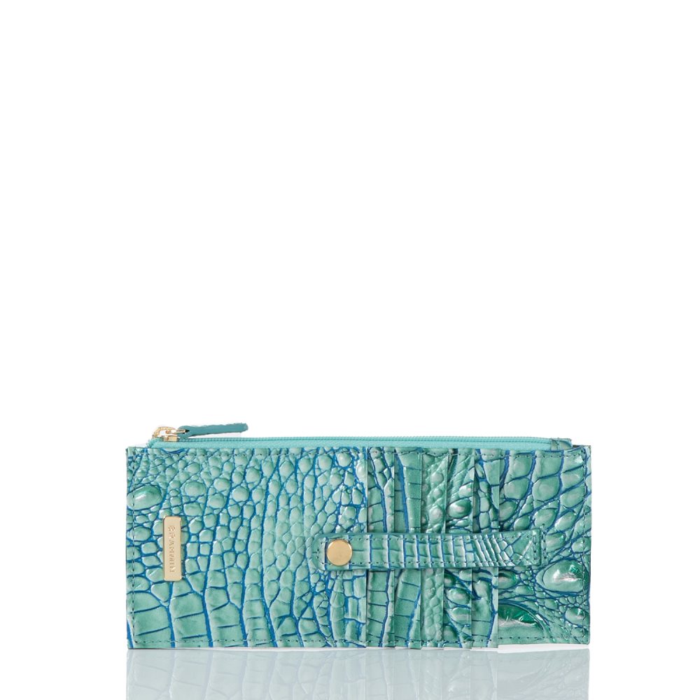 Brahmin | Women's Credit Card Wallet Seafoam Ombre Melbourne