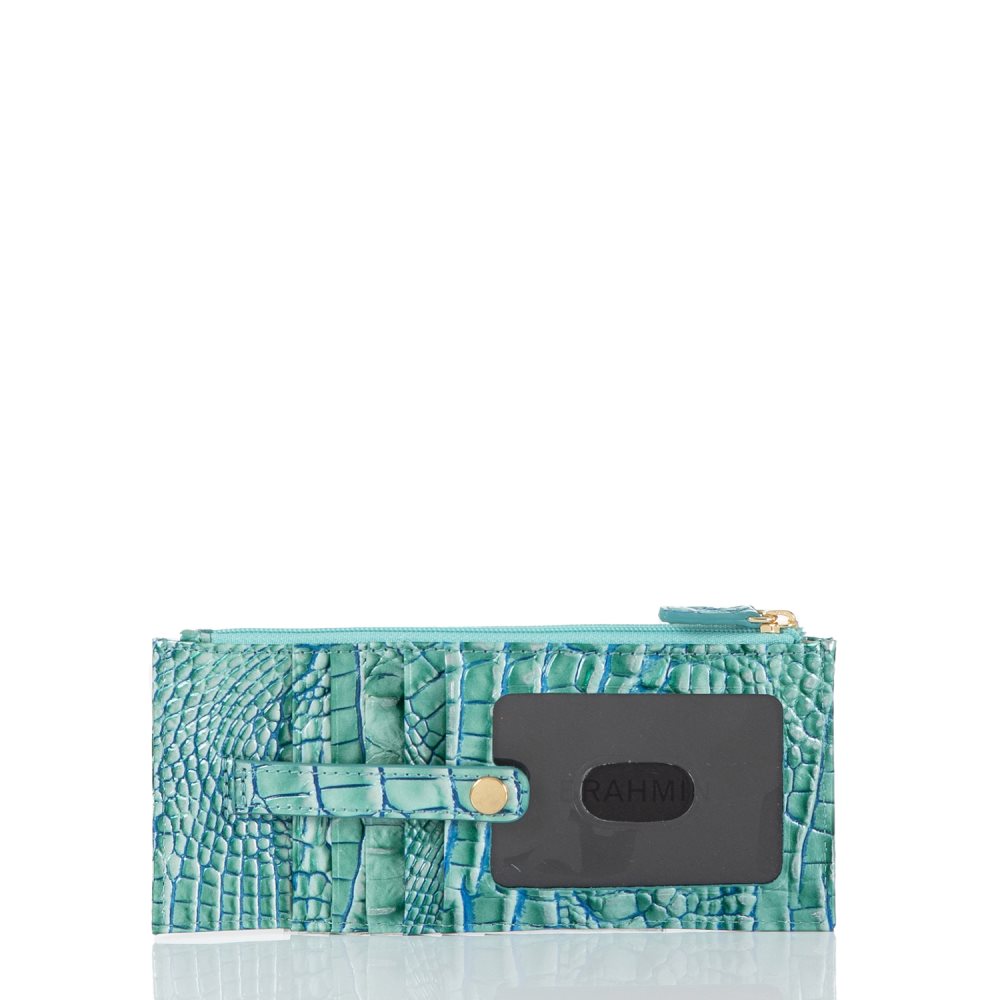 Brahmin | Women's Credit Card Wallet Seafoam Ombre Melbourne