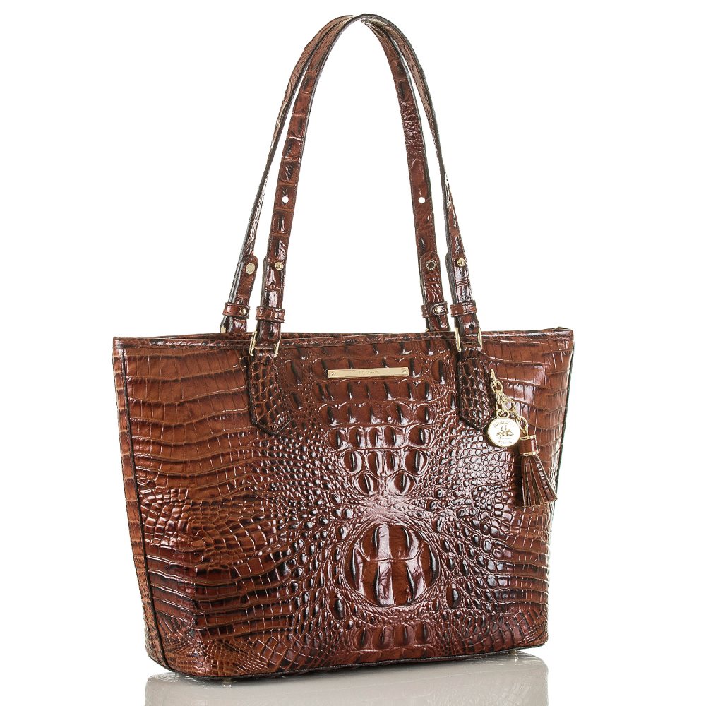 Brahmin | Women's Medium Asher Tote Handbag | Pecan Melbourne