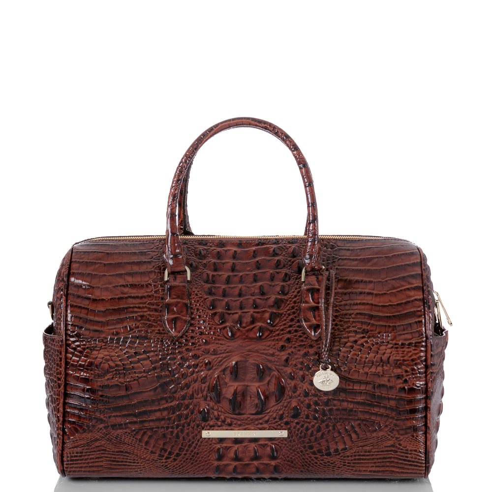 Brahmin | Women's Spencer | Brown Leather Weekend Duffle Bag