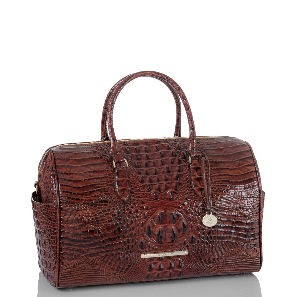 Brahmin | Women's Spencer | Brown Leather Weekend Duffle Bag