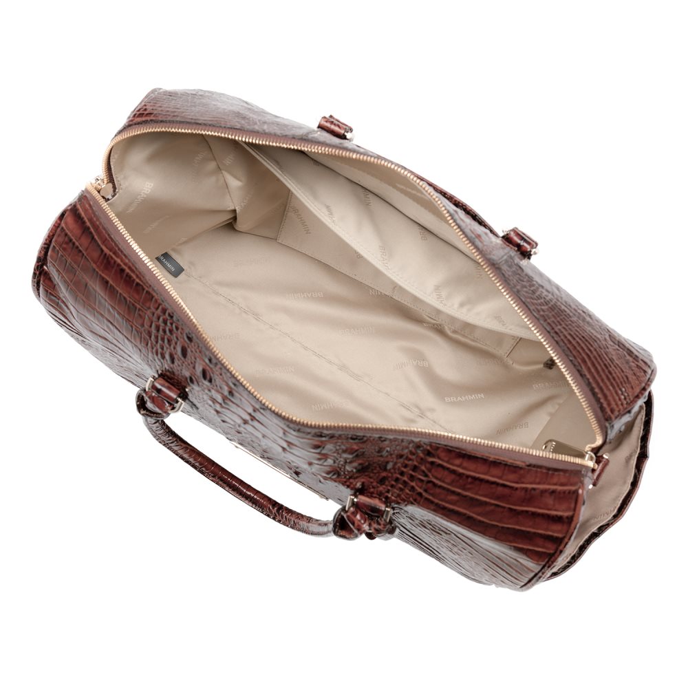 Brahmin | Women's Spencer | Brown Leather Weekend Duffle Bag